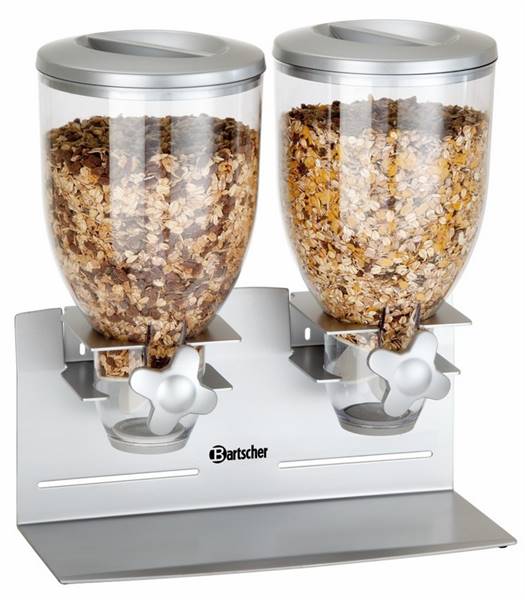 CEREAL DISPENSER DOUBLE WITH TWIST KNOB, 500378, BREAKFAST, BREAKFAST